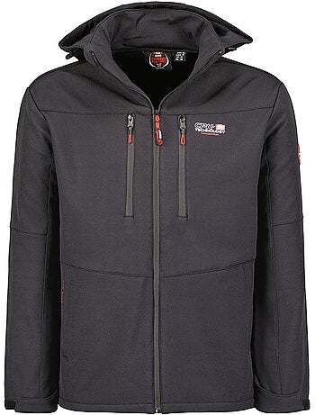 Veste softshell coupe-vent à capuche amovible timmexeak – canadian peak