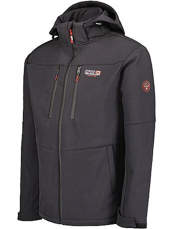 Veste softshell coupe-vent à capuche amovible timmexeak – canadian peak