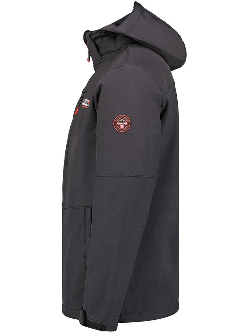 Veste softshell coupe-vent à capuche amovible timmexeak – canadian peak Bleu Noir - Kiabi