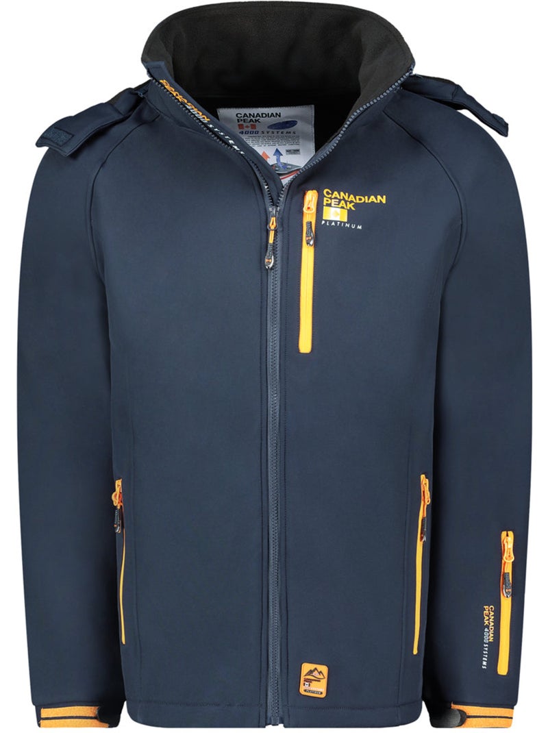 Veste softshell coupe-vent à capuche ritchoneak – canadian peak Bleu marine - Kiabi