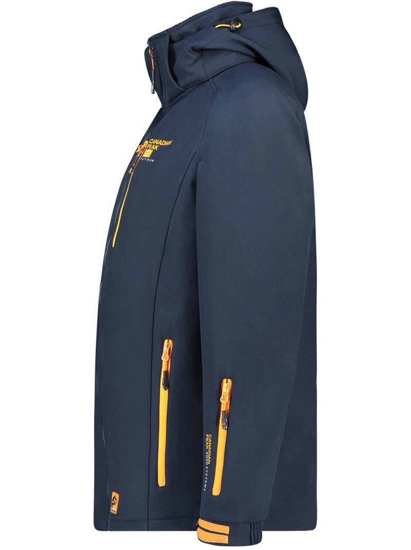 Veste softshell coupe-vent à capuche ritchoneak – canadian peak Bleu marine - Kiabi