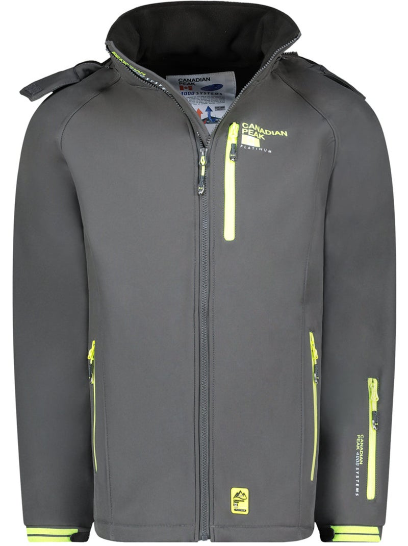 Veste softshell coupe-vent à capuche ritchoneak – canadian peak Gris foncé - Kiabi