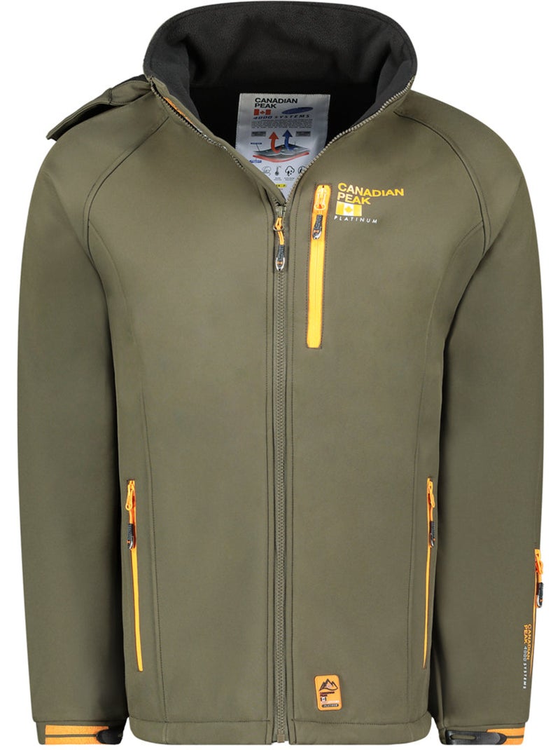 Veste softshell coupe-vent à capuche ritchoneak – canadian peak Kaki - Kiabi