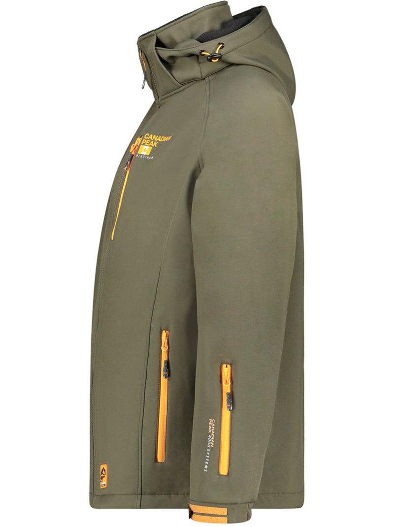 Veste softshell coupe-vent à capuche ritchoneak – canadian peak Kaki - Kiabi