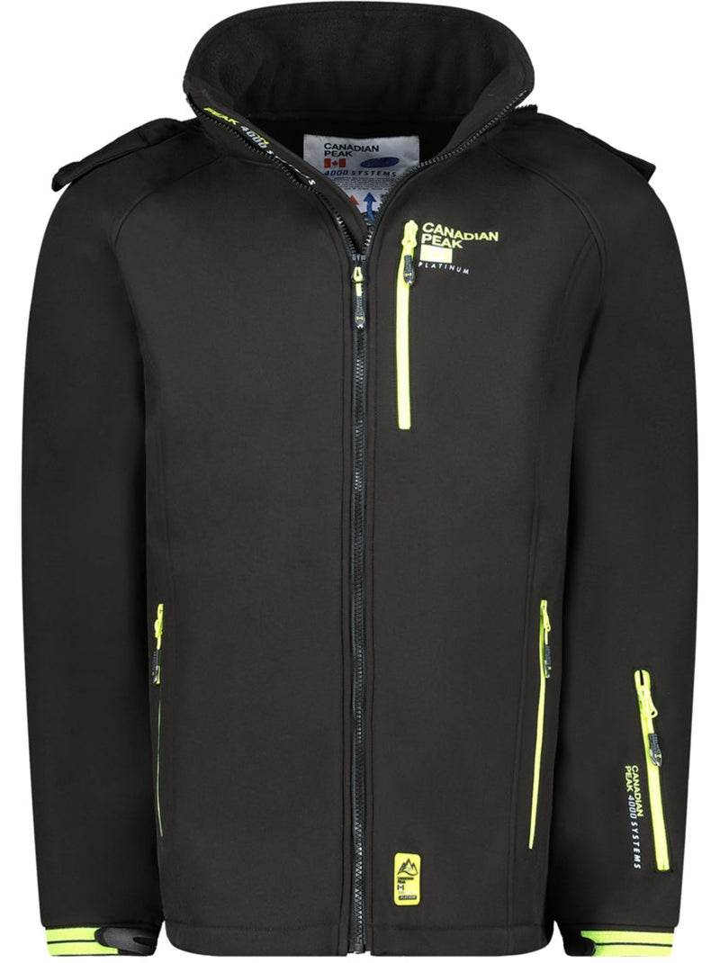 Veste softshell coupe-vent à capuche ritchoneak – canadian peak Noir - Kiabi