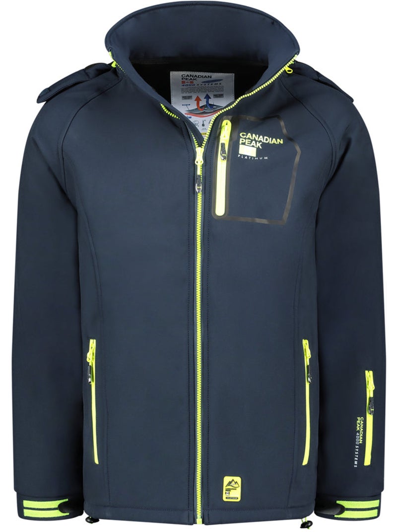Veste softshell coupe-vent à capuche riziereak – canadian peak Bleu marine - Kiabi