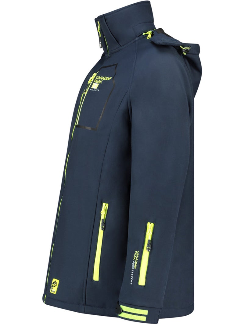 Veste softshell coupe-vent à capuche riziereak – canadian peak Bleu marine - Kiabi