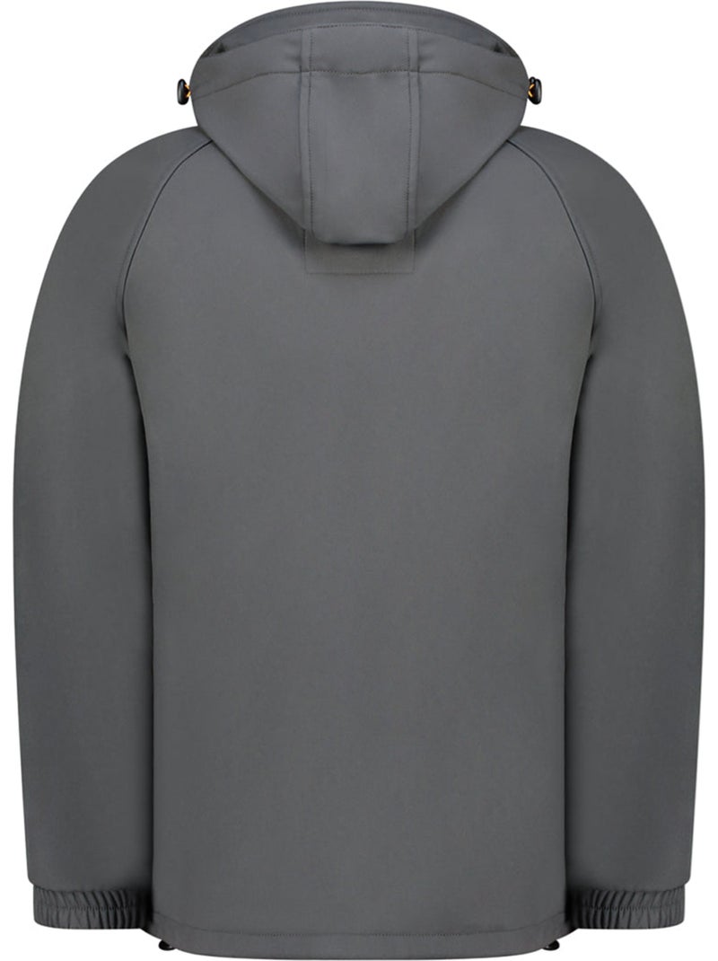 Veste softshell coupe-vent à capuche riziereak – canadian peak Gris foncé - Kiabi