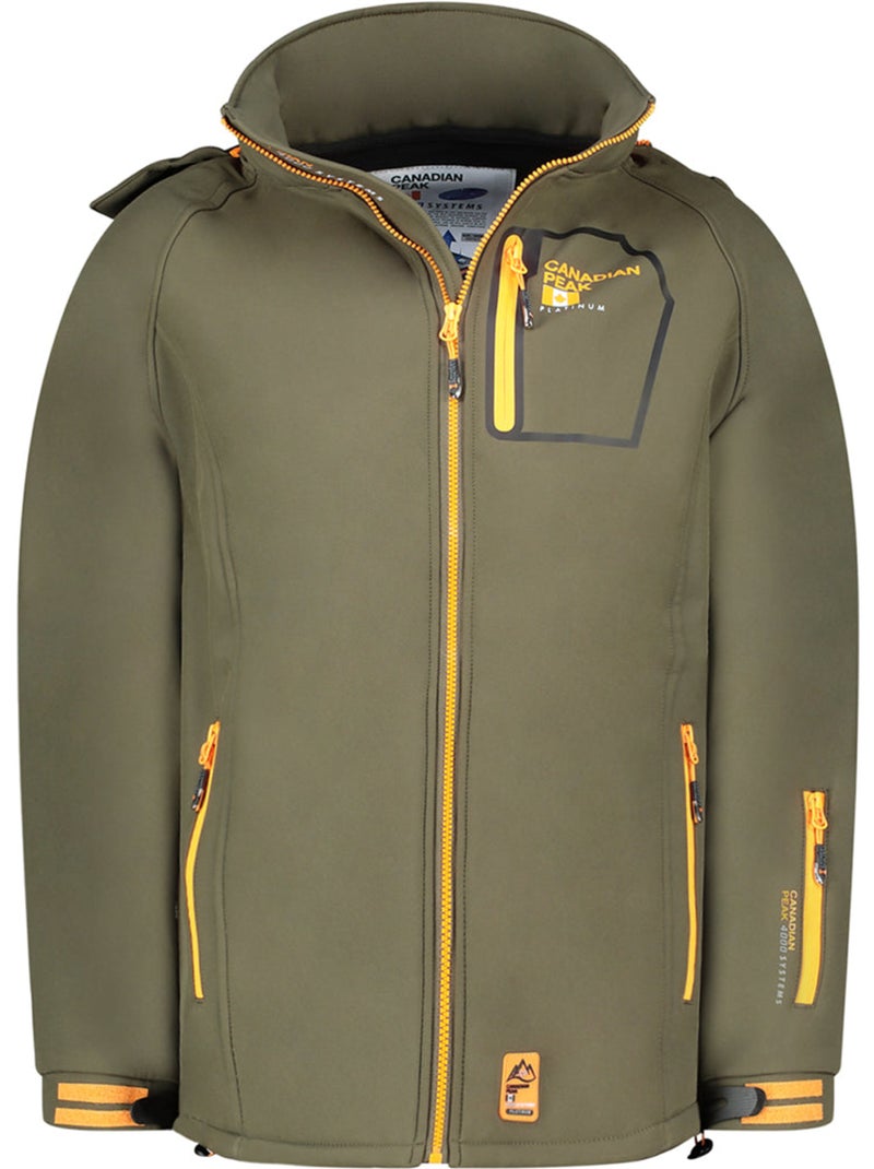 Veste softshell coupe-vent à capuche riziereak – canadian peak Kaki - Kiabi