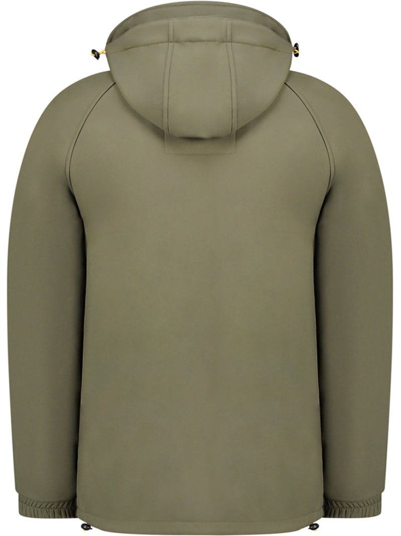 Veste softshell coupe-vent à capuche riziereak – canadian peak Kaki - Kiabi