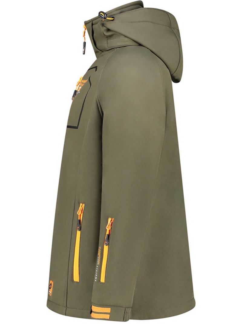 Veste softshell coupe-vent à capuche riziereak – canadian peak Kaki - Kiabi