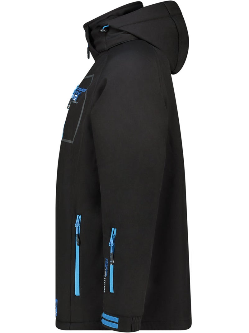 Veste softshell coupe-vent à capuche riziereak – canadian peak Noir - Kiabi