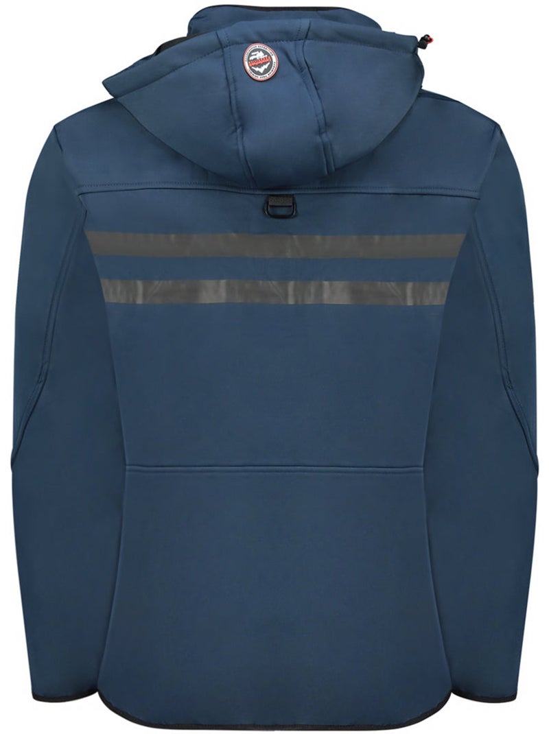 Veste softshell coupe-vent à capuche royauteak – canadian peak Bleu Noir - Kiabi