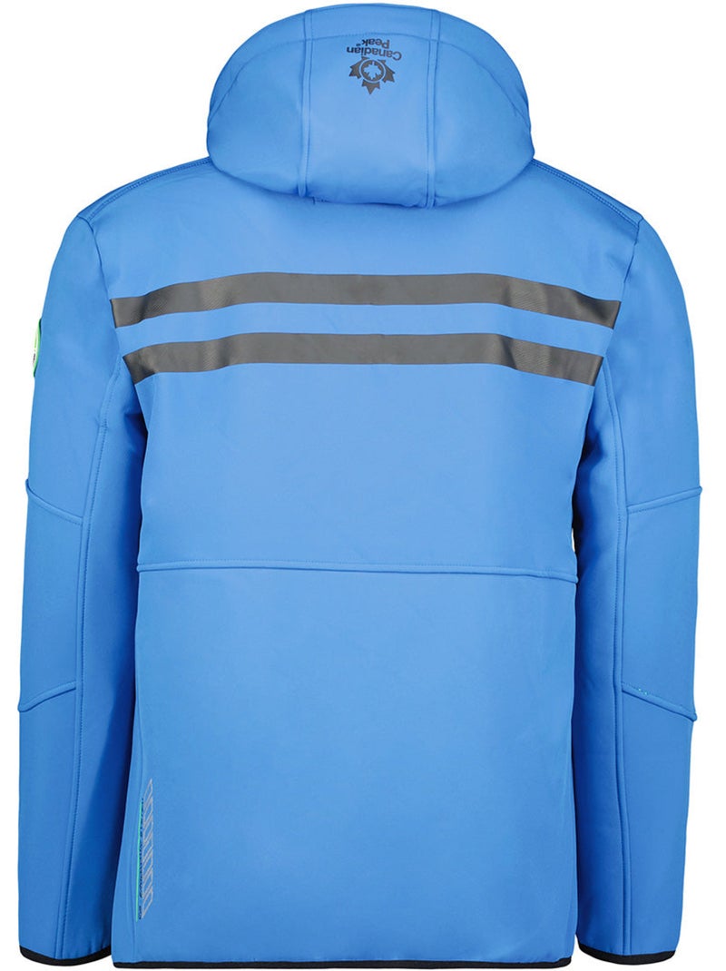 Veste softshell coupe-vent à capuche royauteak – canadian peak Bleu Vert - Kiabi