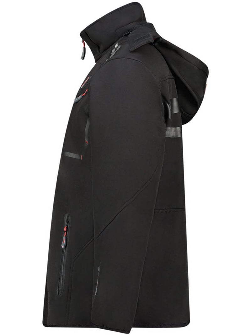 Veste softshell coupe-vent à capuche royauteak – canadian peak Noir - Kiabi