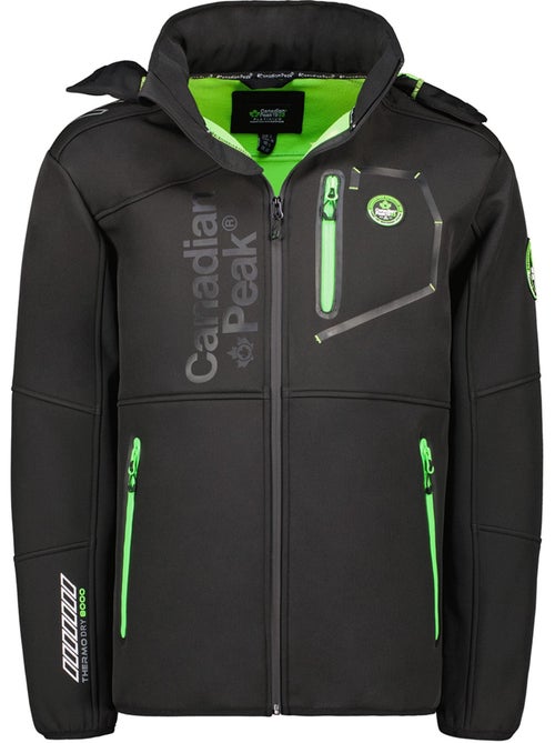 Veste softshell coupe-vent à capuche royauteak – canadian peak - Kiabi Veste softshell coupe-vent à capuche royauteak – canadian peak - Kiabi