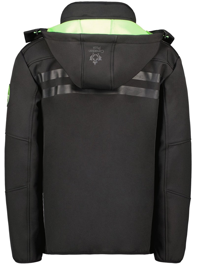 Veste softshell coupe-vent à capuche royauteak – canadian peak Noir Vert - Kiabi
