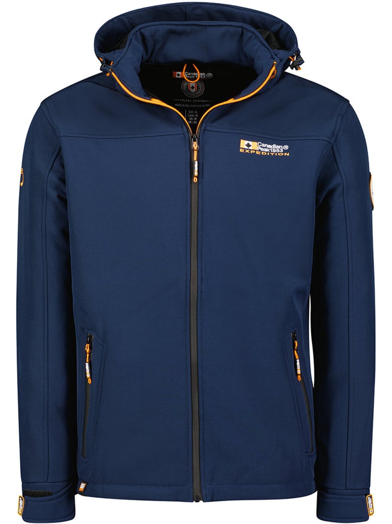 Veste softshell coupe-vent à capuche takeneak – canadian peak Bleu marine - Kiabi