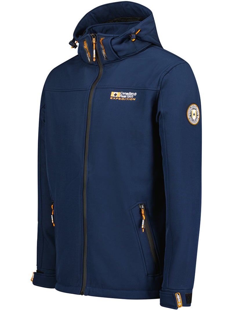 Veste softshell coupe-vent à capuche takeneak – canadian peak Bleu marine - Kiabi