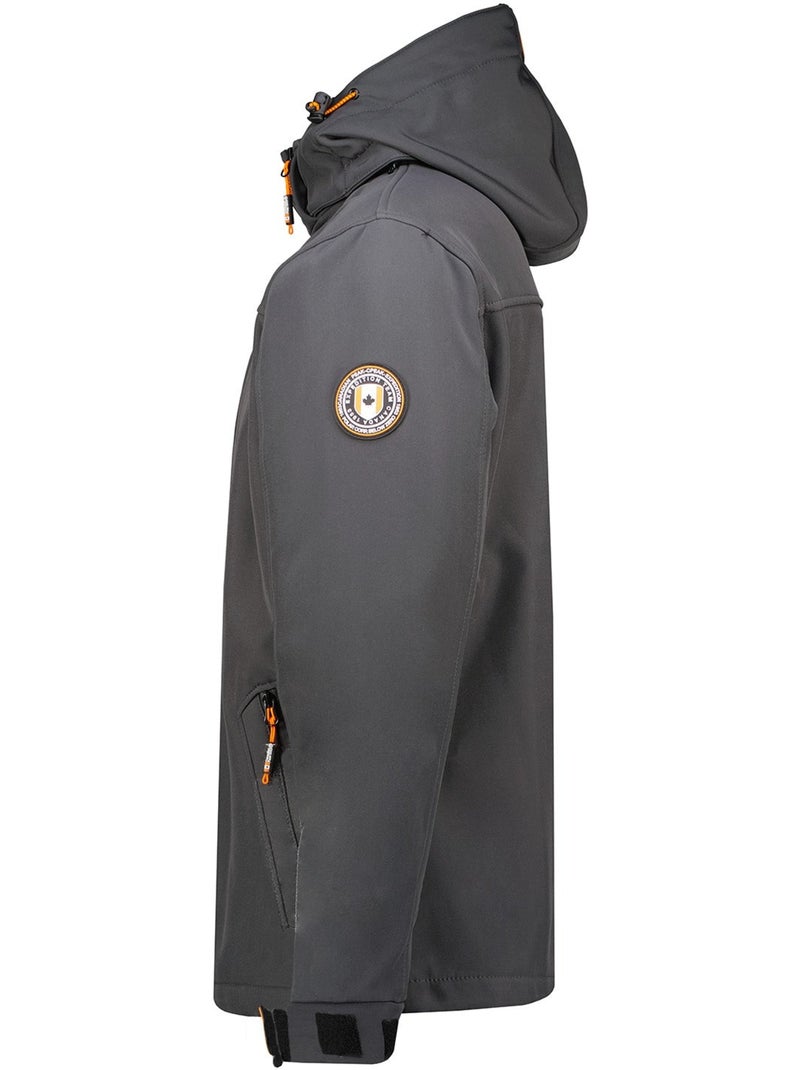 Veste softshell coupe-vent à capuche takeneak – canadian peak Gris foncé - Kiabi