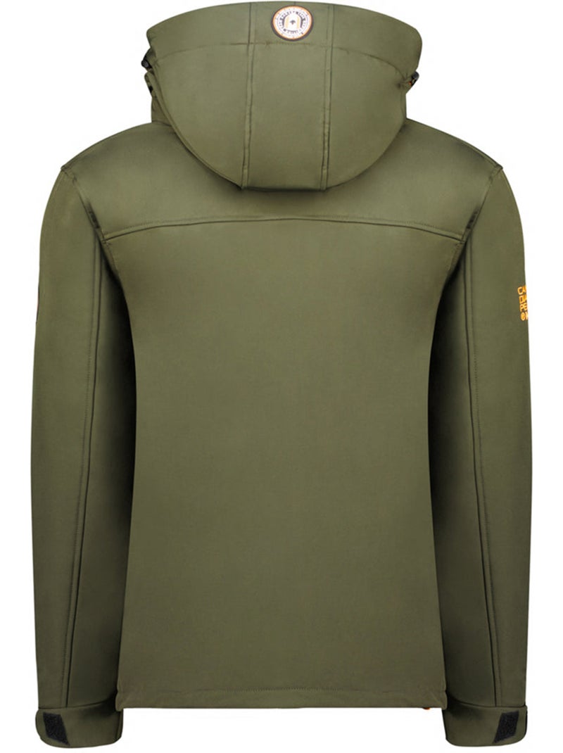 Veste softshell coupe-vent à capuche takeneak – canadian peak Kaki - Kiabi