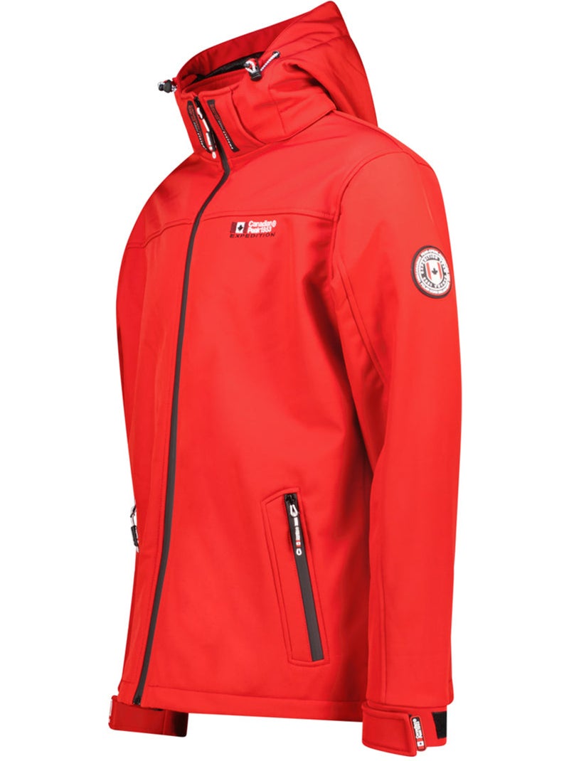 Veste softshell coupe-vent à capuche takeneak – canadian peak Rouge - Kiabi