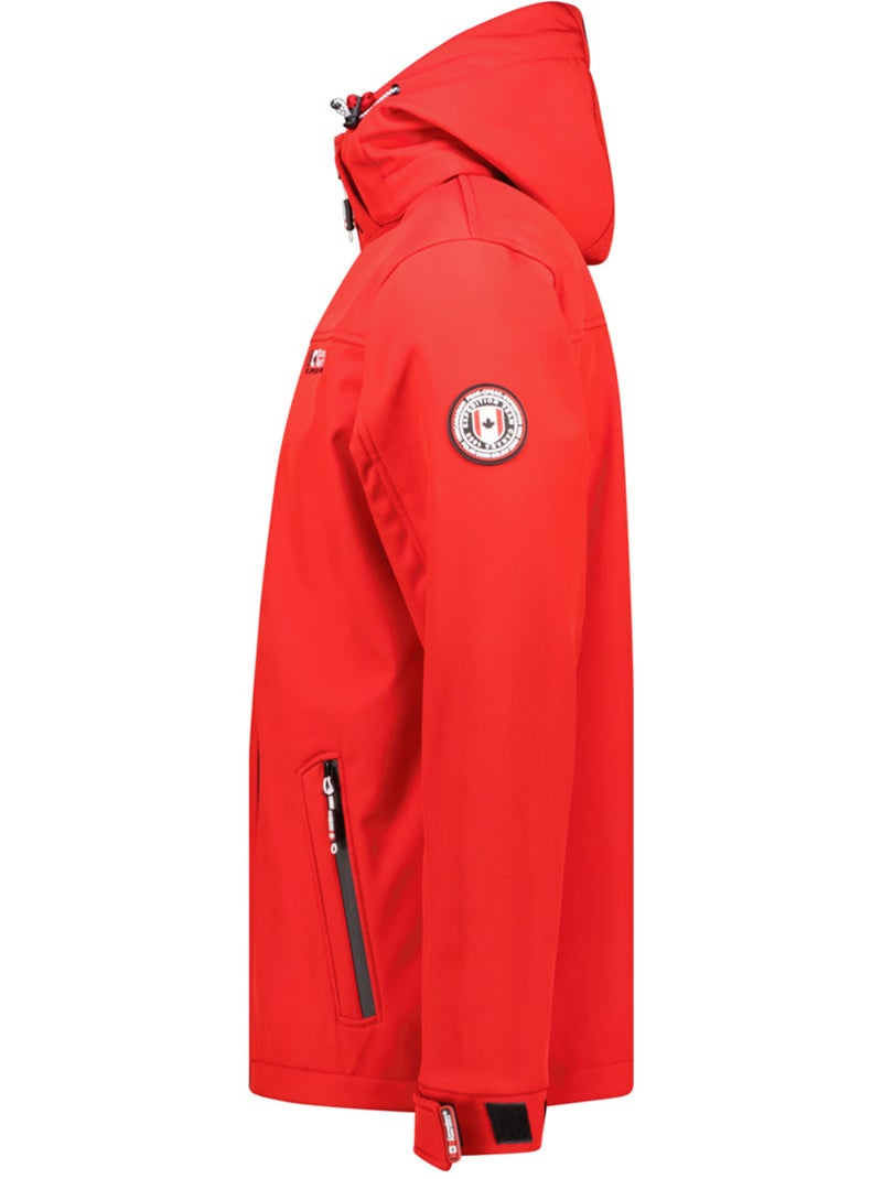 Veste softshell coupe-vent à capuche takeneak – canadian peak Rouge - Kiabi