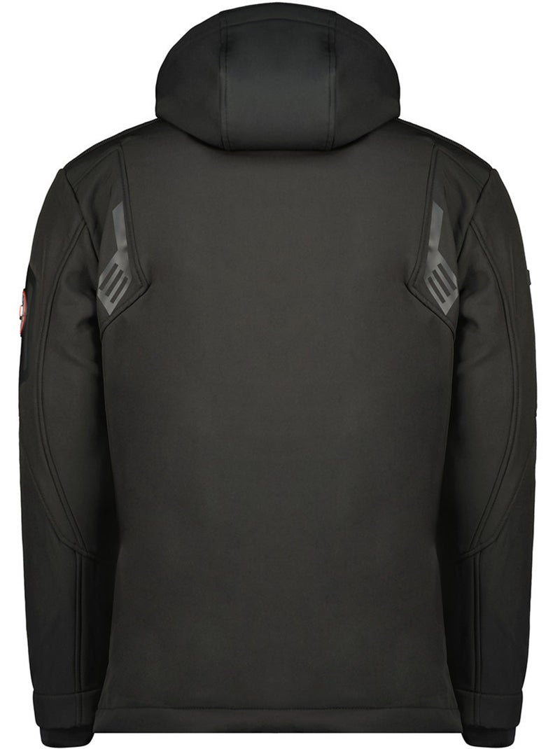 Veste softshell coupe-vent à capuche talenteak – canadian peak Noir - Kiabi