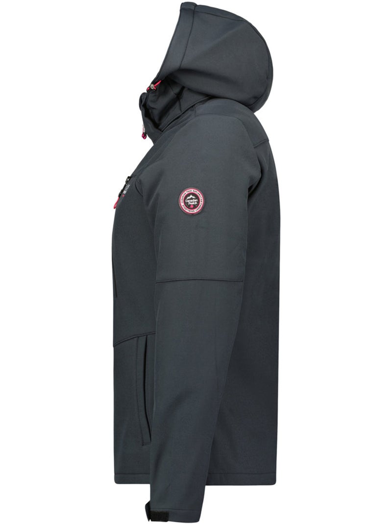 Veste softshell coupe-vent doublée polaire timmexeak – canadian peak Gris Noir - Kiabi