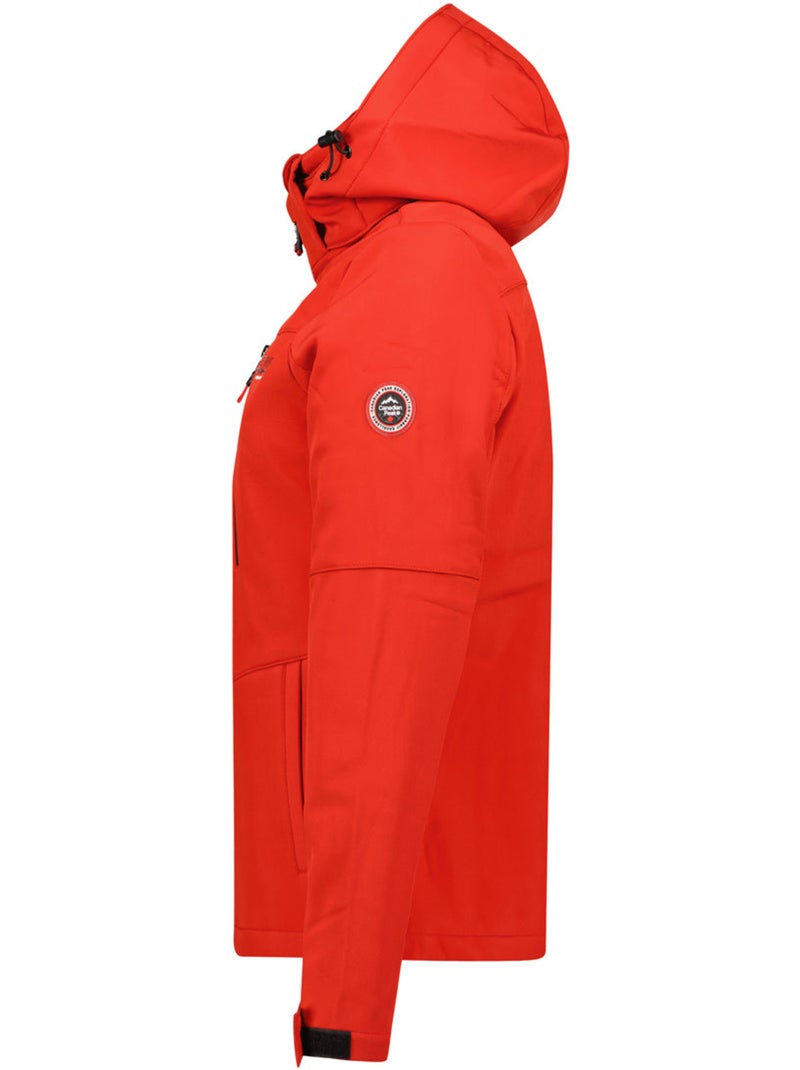 Veste softshell coupe-vent doublée polaire timmexeak – canadian peak Noir Rouge - Kiabi