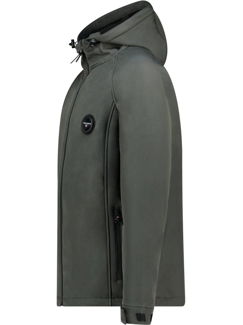 Veste softshell déperlante à capuche tamigoglasseak – canadian peak Gris foncé - Kiabi