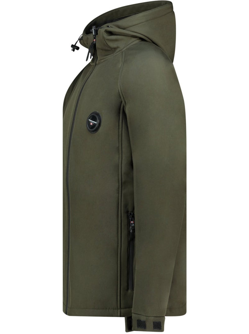 Veste softshell déperlante à capuche tamigoglasseak – canadian peak Kaki - Kiabi