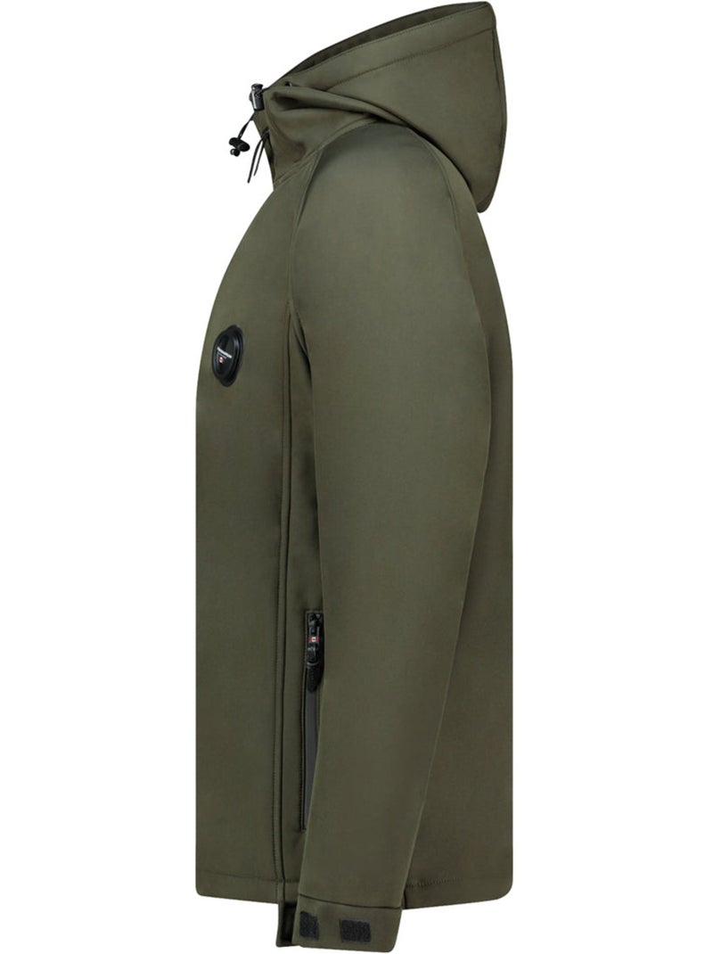 Veste softshell déperlante à capuche tamigoglasseak – canadian peak Kaki - Kiabi