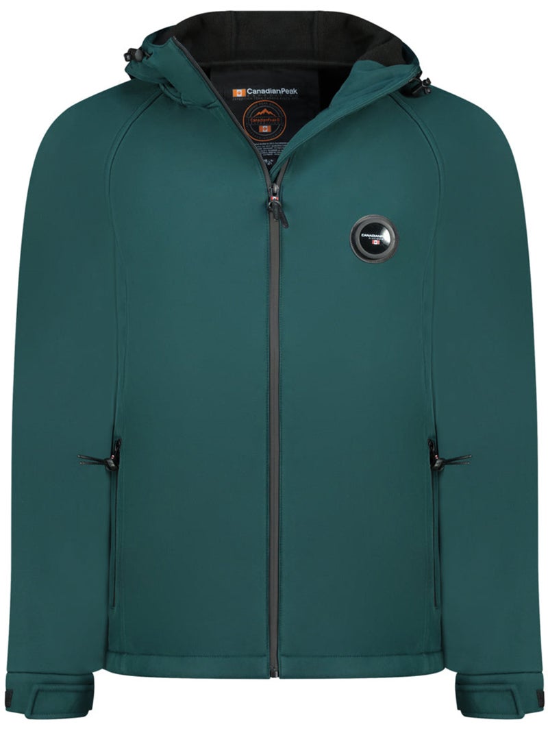 Veste softshell déperlante à capuche tamigoglasseak – canadian peak Vert foncé - Kiabi