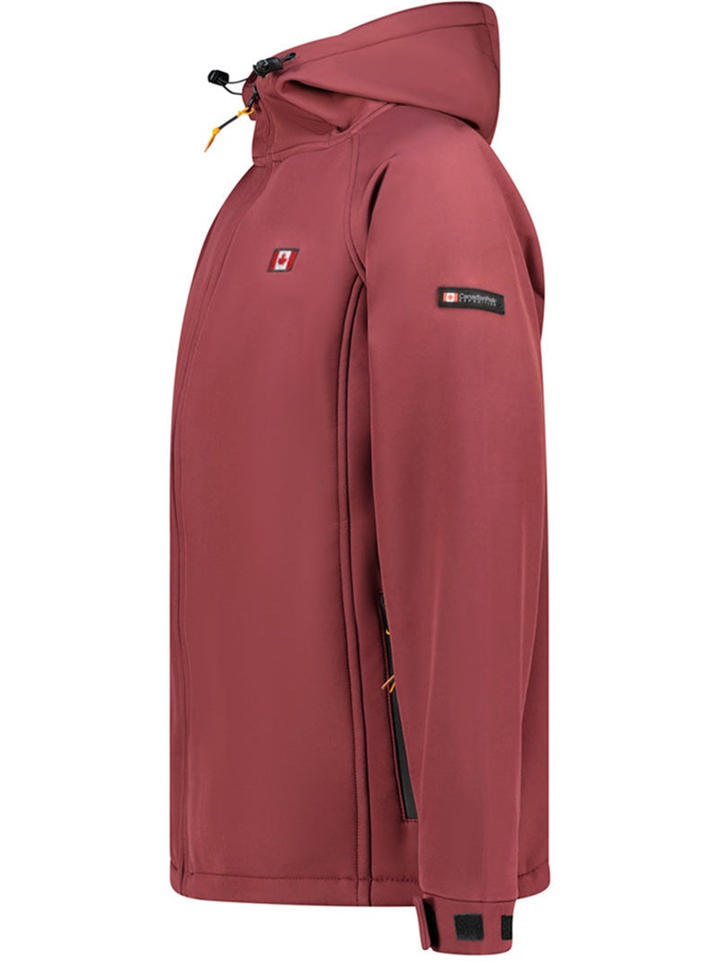 Veste softshell déperlante à capuche tamigoloreak – canadian peak Bordeaux - Kiabi