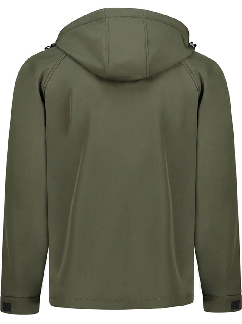 Veste softshell déperlante à capuche tamigoloreak – canadian peak Kaki - Kiabi