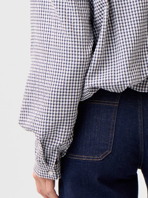 Veste style bombers à carreaux - Kiabi
