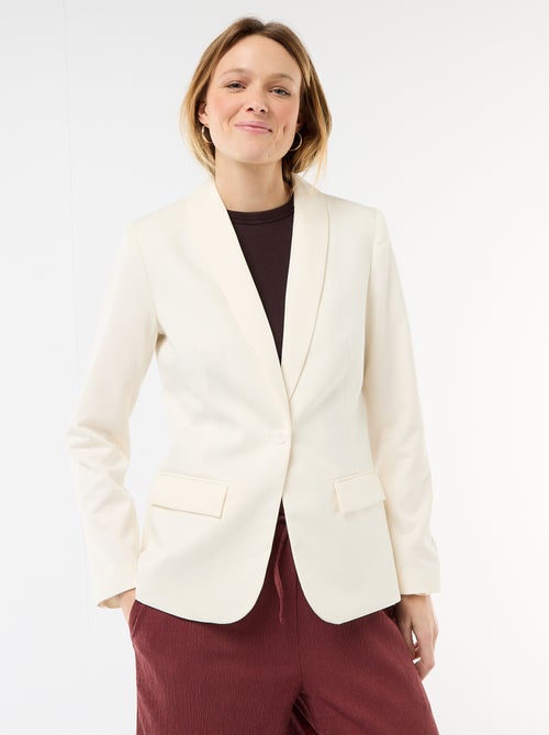 Veste tailleur avec col châle - Kiabi