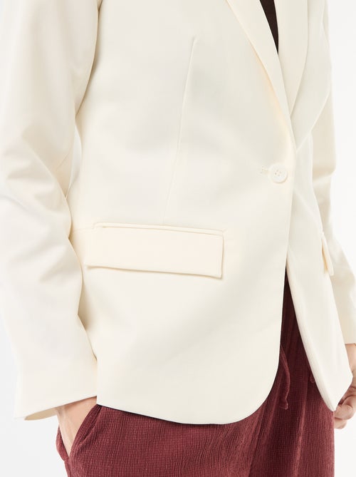 Veste tailleur avec col châle - Kiabi