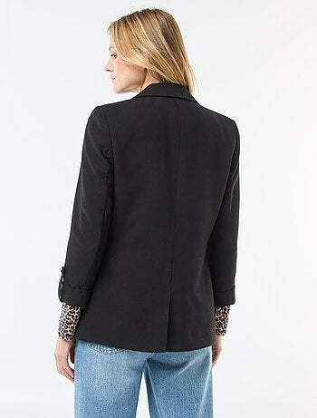 Veste tailleur avec manches 3/4 pans libres