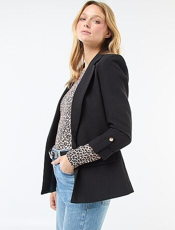 Veste tailleur avec manches 3/4 pans libres