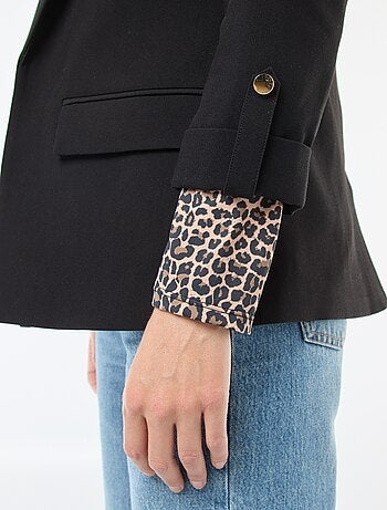 Veste tailleur avec manches 3/4 pans libres