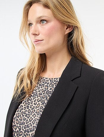 Veste tailleur avec manches 3/4 pans libres