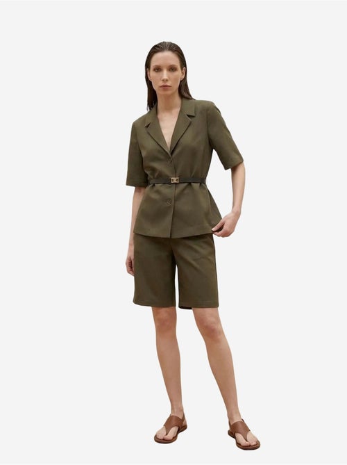 Veste tailleur ceinturée à col châle my fashion - Kiabi