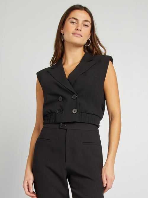 Veste tailleur crop - Kiabi