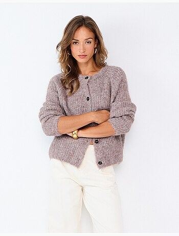 Veste tricotée avec laine, mo fashion