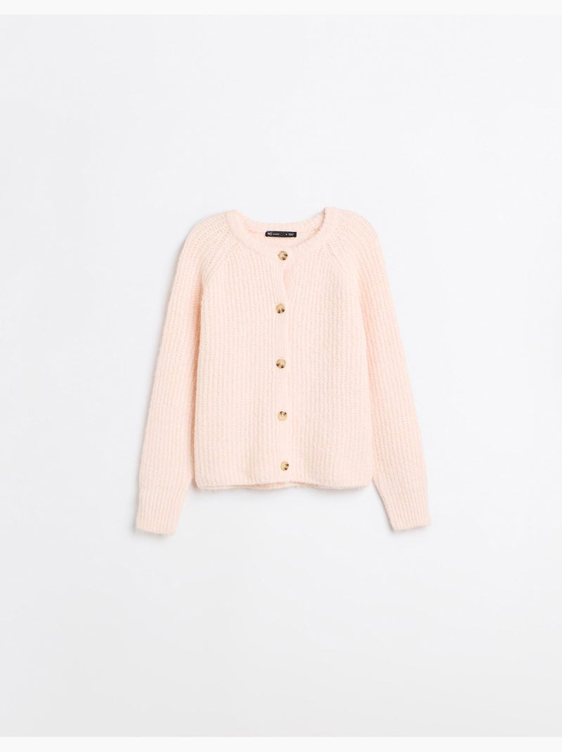 Veste tricotée avec laine, mo fashion Rose - Kiabi