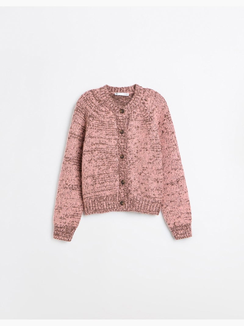 Veste tricotée avec laine, mo fashion Rose - Kiabi