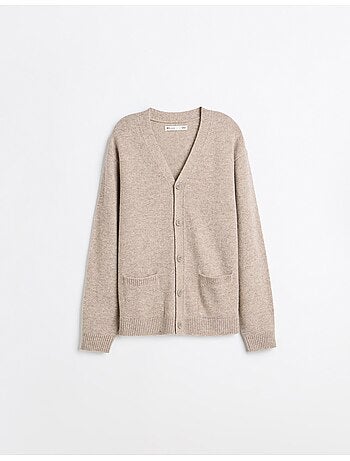 Veste tricotée avec mélange de laine, mo fashion
