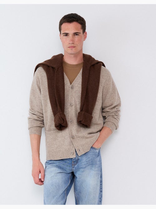 Veste tricotée avec mélange de laine, mo fashion - Kiabi Veste tricotée avec mélange de laine, mo fashion - Kiabi